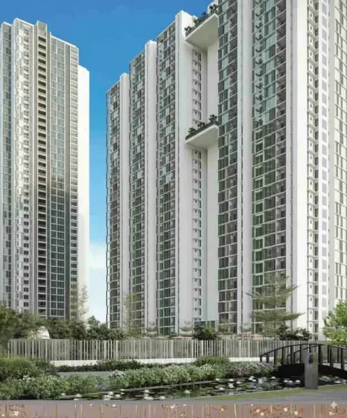 Prestige Horizon Heights tower facade close-up